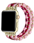 Emily Pink Beaded Band for Apple Watch® Band by Posh Tech
