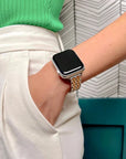 Slim Two-Tone Stainless Steel Apple Watch® Band on Wrist