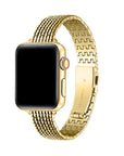 Brooklyn Gold Chain-Link Stainless Steel Apple Watch® Band by Posh Tech