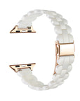 White Tortoise Resin Apple Watch® Band with Closure