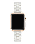 White Resin Apple Watch® Band on Wrist