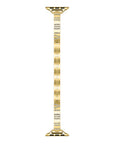 Eclipse Gold Band for Apple Watch® Laid Flat Close Up of Links and Adapters