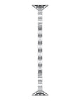 Eclipse Silver Band for Apple Watch® Laid Flat Close Up of Links and Adapters