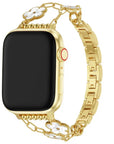 Flora Gold Floral Chain Stainless Steel Apple Watch® Band by Posh Tech