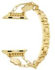 Gold Flower-Link Apple Watch® Band Close-Up