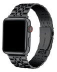 Rainey Black Stainless Steel Link Apple Watch® Band by Posh Tech