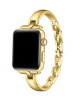 Alexis Gold Polished Stainless Steel Bracelet Apple Watch® Band by Posh Tech