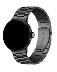 Maxwell Black Stainless Steel Universal SmartWatch® Band by Posh Tech