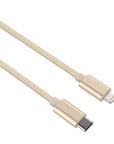 6 FT Braided Type-C MFI Lightning Fast Charging Cable for iPhone, iPad, iPod