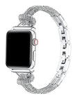 Serena Silver Rhinestone Tennis Bracelet Apple Watch® Band by Posh Tech 