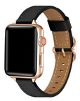 Carmen Black Skinny Leather Apple Watch® Band by Posh Tech 