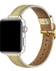 Carmen Gold Skinny Leather Apple Watch® Band by Posh Tech 