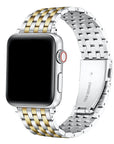 Remy Silver and Gold Two-Tone Stainless Steel Apple Watch® Band by Posh Tech 