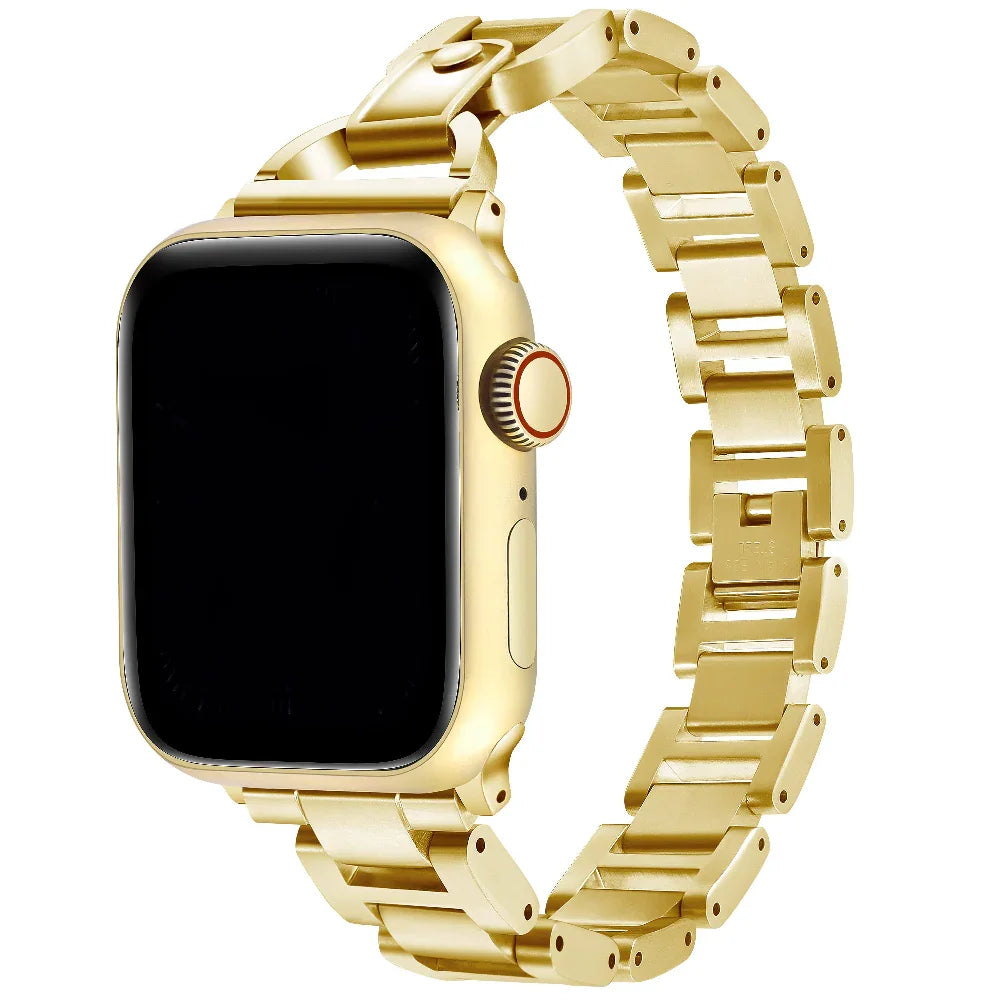 Avery Gold Stainless Steel Link Band for Apple Watch® by Posh Tech
