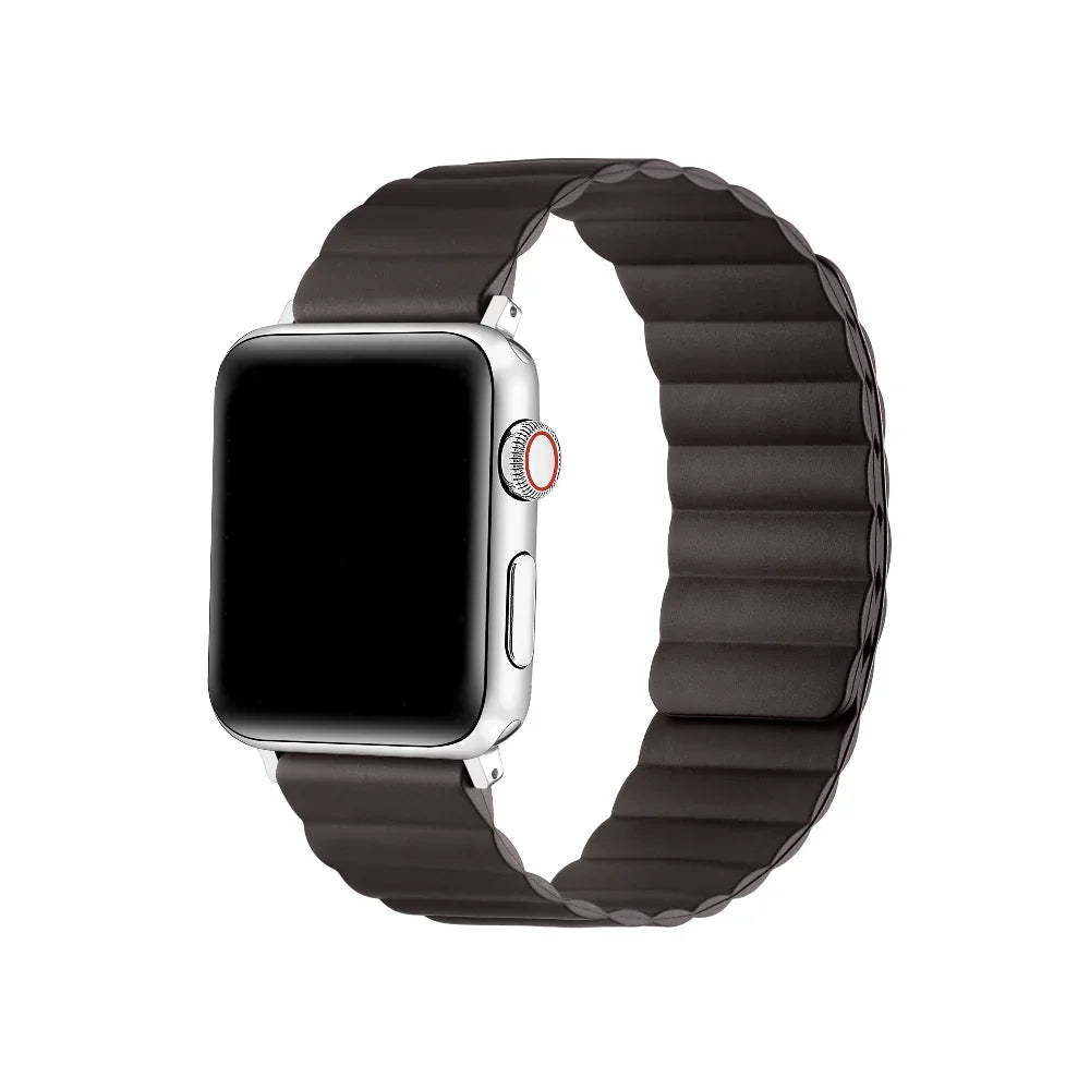 Dark Coffee Magnetic Closure Apple Watch® Band by Posh Tech 