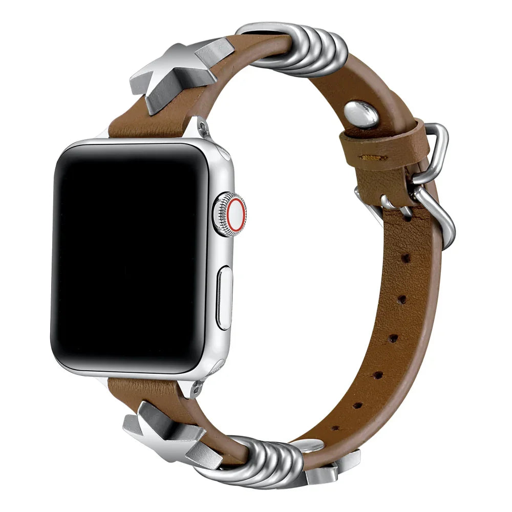 Austin Star Oatmeal Leather Band for Apple Watch®