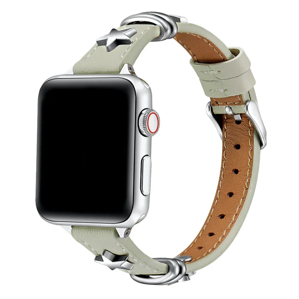 Rodeo Star Chalk Leather Band for Apple Watch® by Posh Tech