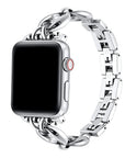 Poppy Silver Link Stainless Steel Apple Watch® Band by Posh Tech 