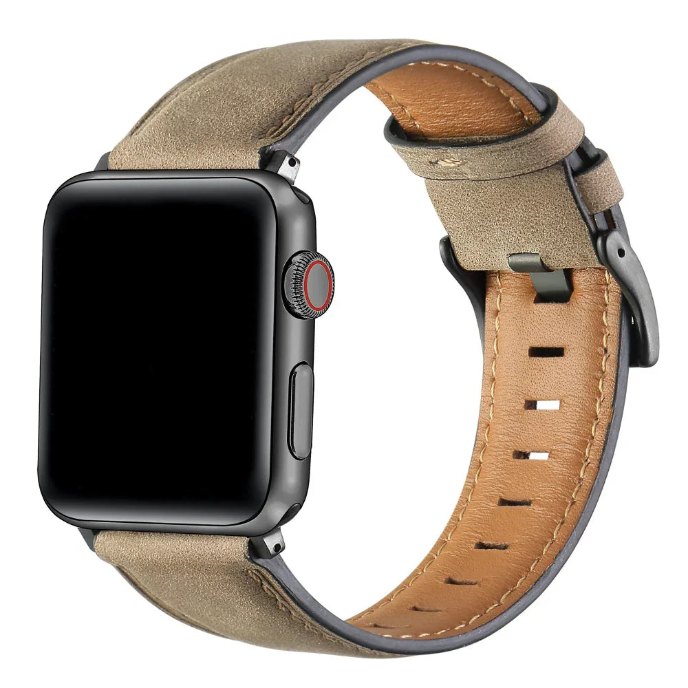 Hunt Distressed Brown Leather Band for Apple Watch® by Posh Tech