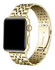 Rainey Gold Stainless Steel Link Apple Watch® Band by Posh Tech