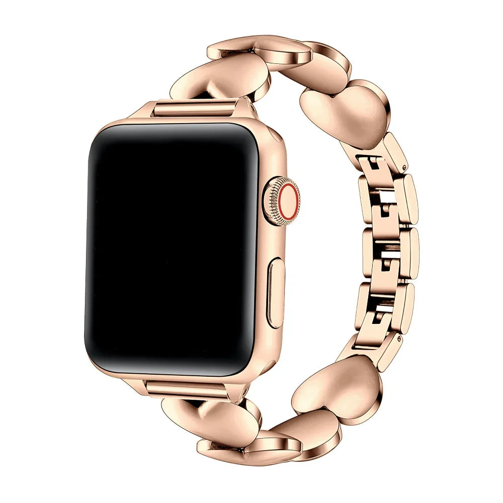 Aphrodite Heart Rose Gold Stainless Steel Band for Apple Watch® by Posh Tech