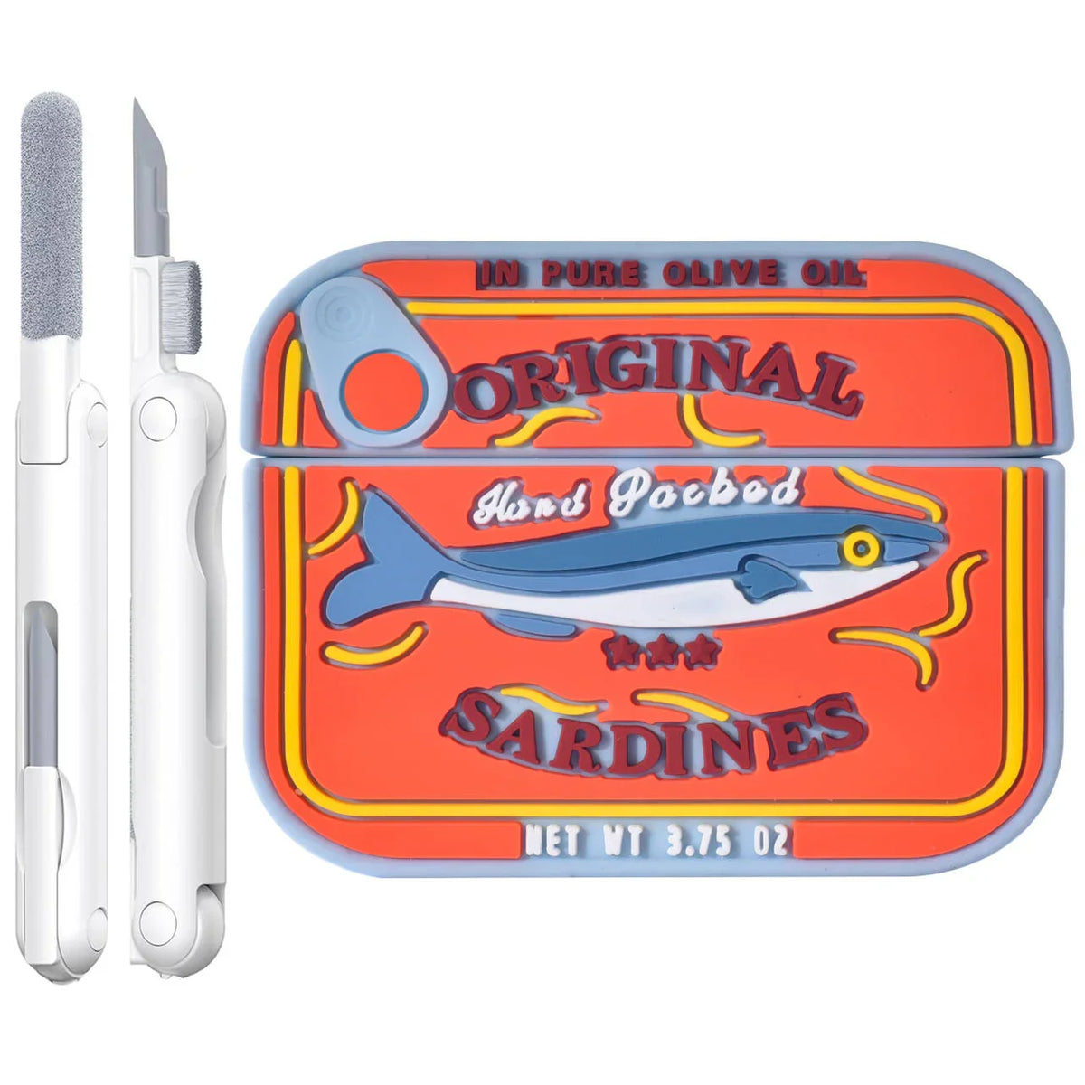 Sardine Can Silicone AirPods Pro® Case with Cleaning Tool