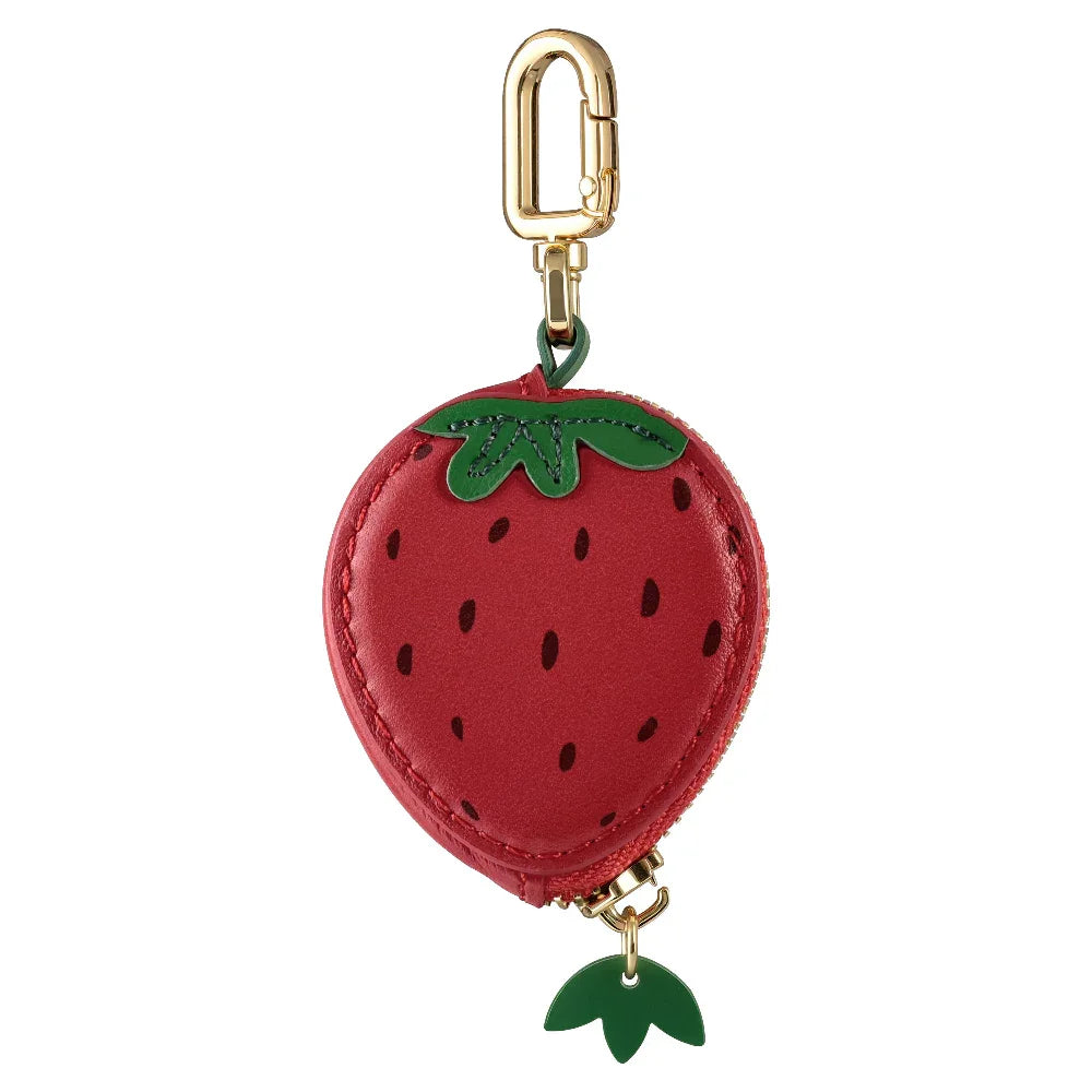 Strawberry AirTag® Bag Charm Back View