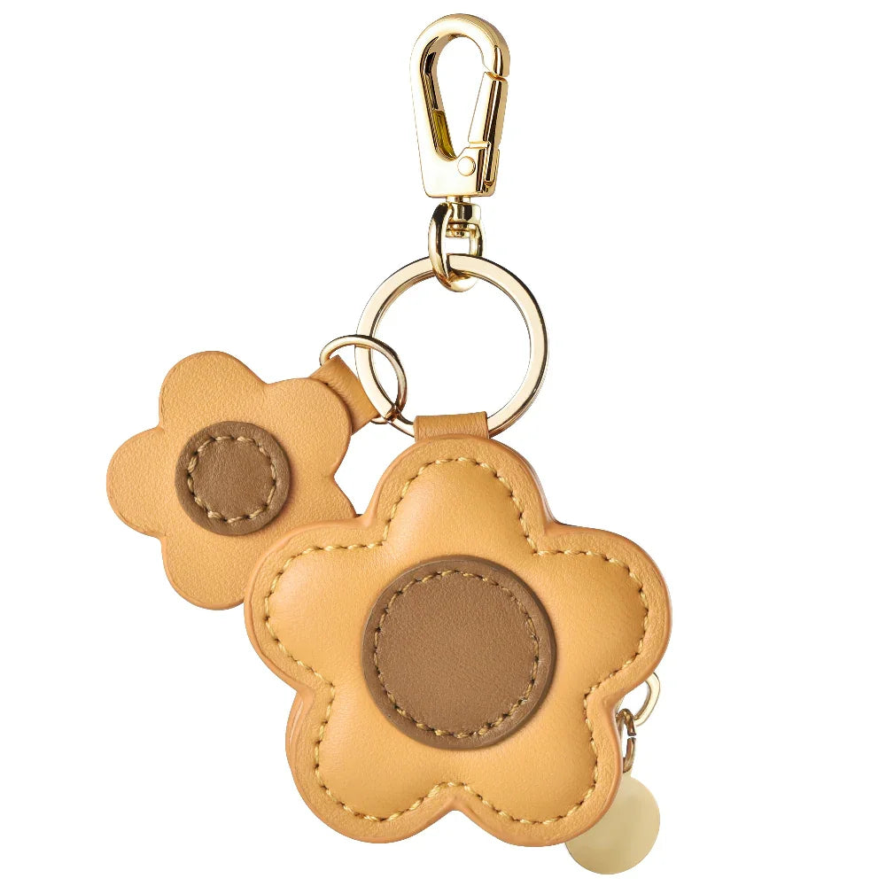 Reverse Side of Floral Leather AirTag® Charm Showing Secure Clasp