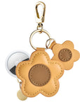 Floral Leather AirTag® Bag Charm with Keyring and AirTag® insert by Posh Tech