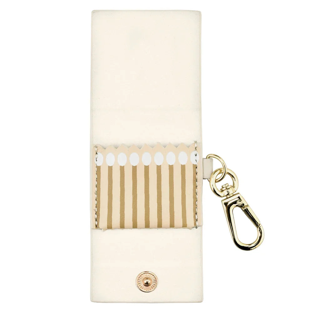 Perfect Match Leather Bag Charm for AirTag® Open View by Posh Tech