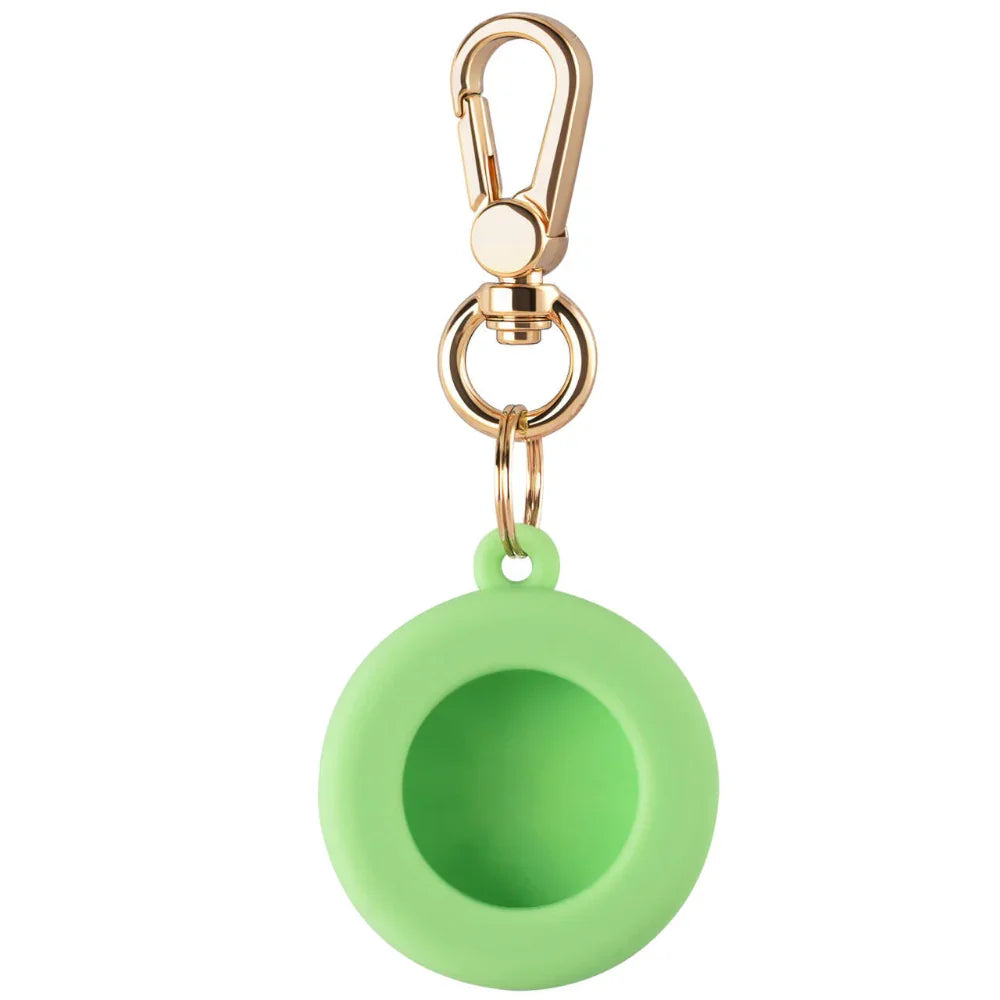 Lime Silicone Bag Charm for AirTag® with Tracker Insert by Posh Tech