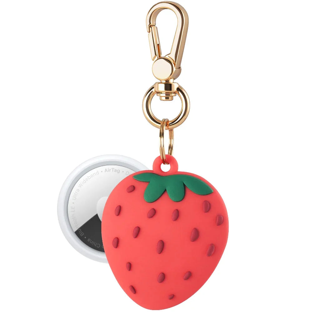 Strawberry Silicone Bag Charm for AirTag® by Posh Tech