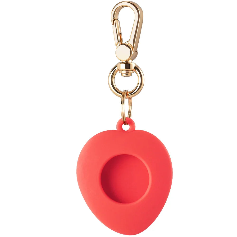 Strawberry Silicone Bag Charm for AirTag® Back of Charm with Insert by Posh Tech