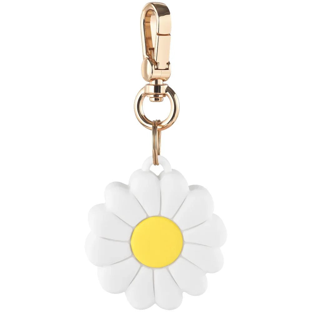 Flower and Pedal Detail Daisy Silicone AirTag® Bag Charm