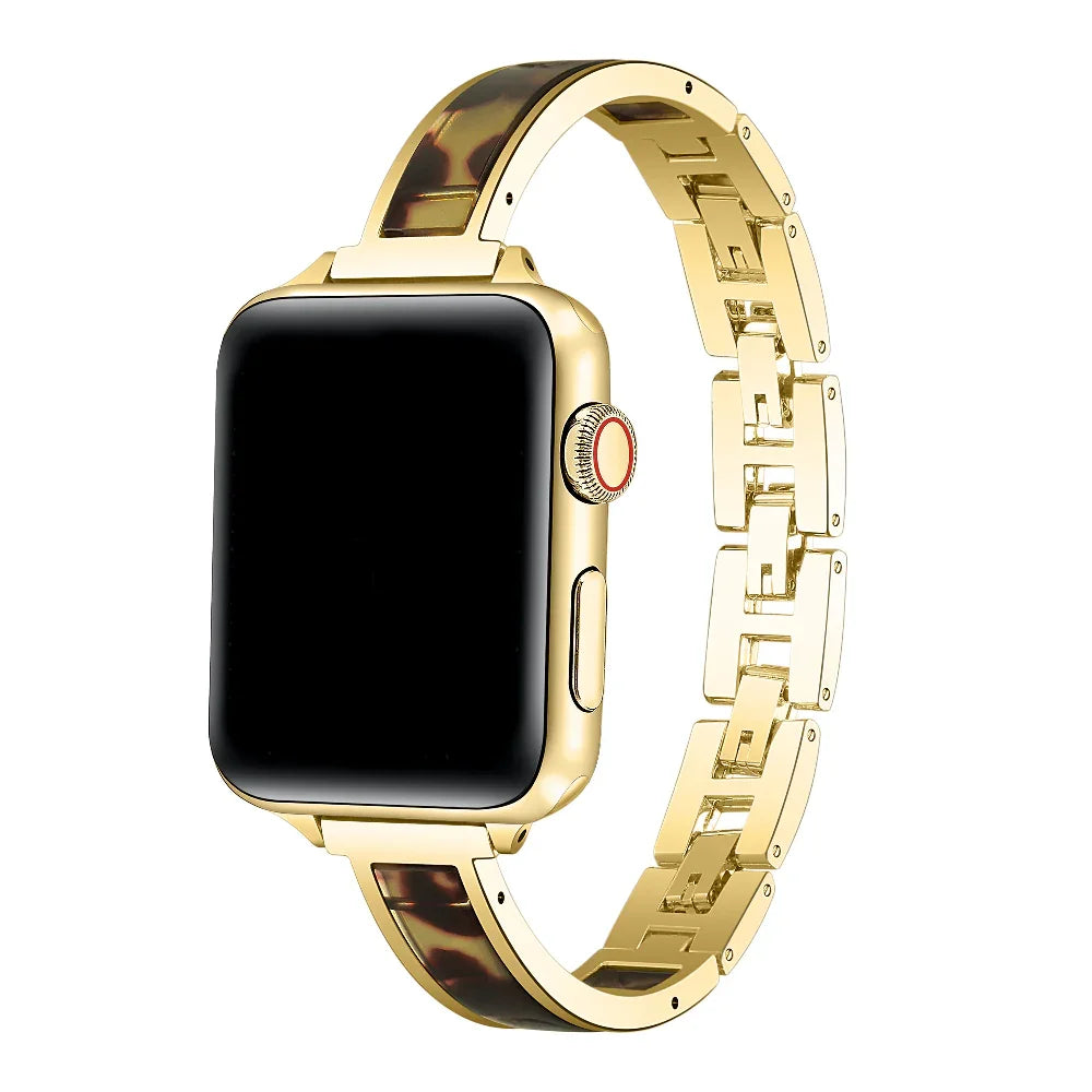 Addison Tortoise Gold Metal Band For Apple Watch® by Posh Tech