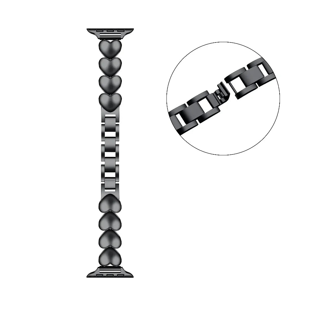Aphrodite Band for Apple Watch® Laid Flat Close Up of Closure
