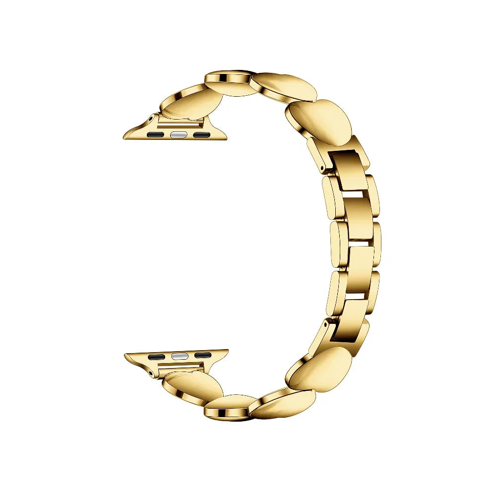 Aphrodite Gold Apple Watch® Band Close-Up of Polished Link