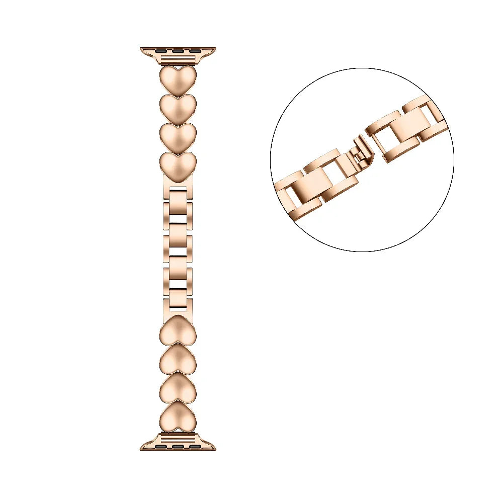 Aphrodite Band for Apple Watch® Laid Flat Close Up of Closure