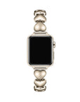 Aphrodite Heart Starburst Stainless Steel Band for Apple Watch® on Wrist