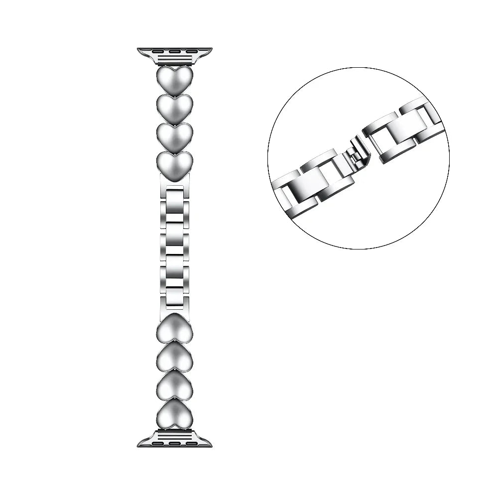 Aphrodite Band for Apple Watch® Laid Flat Close Up of Closure