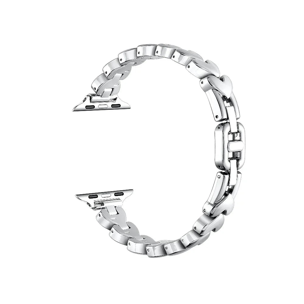 Silver Stainless Steel Apple Watch® Band with Closure