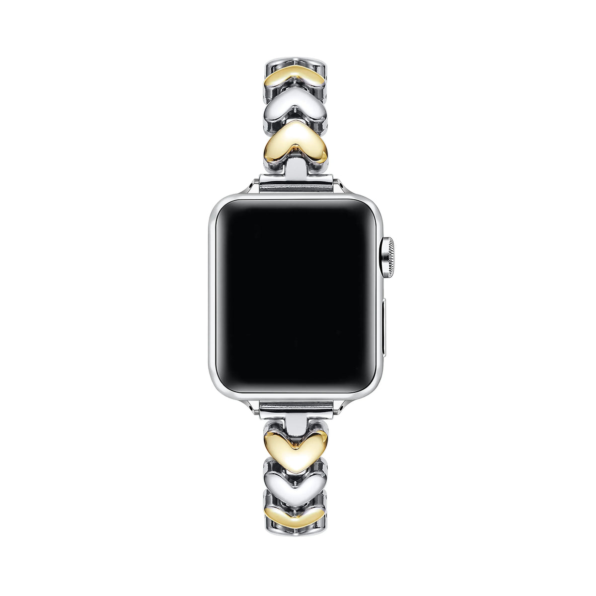 Two-Tone Heart Link Stainless Steel Apple Watch® Band by Posh Tech 