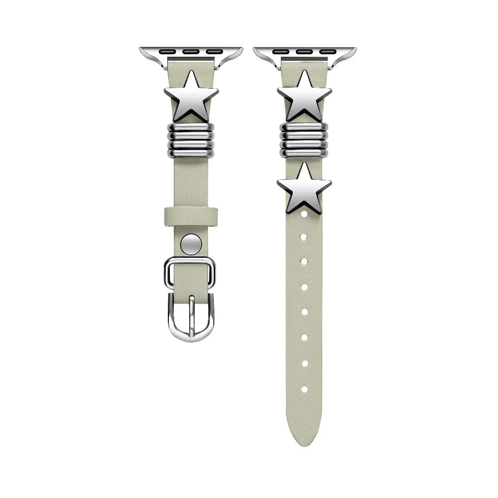 Austin Star Leather Band for Apple Watch® Buckle Closure 