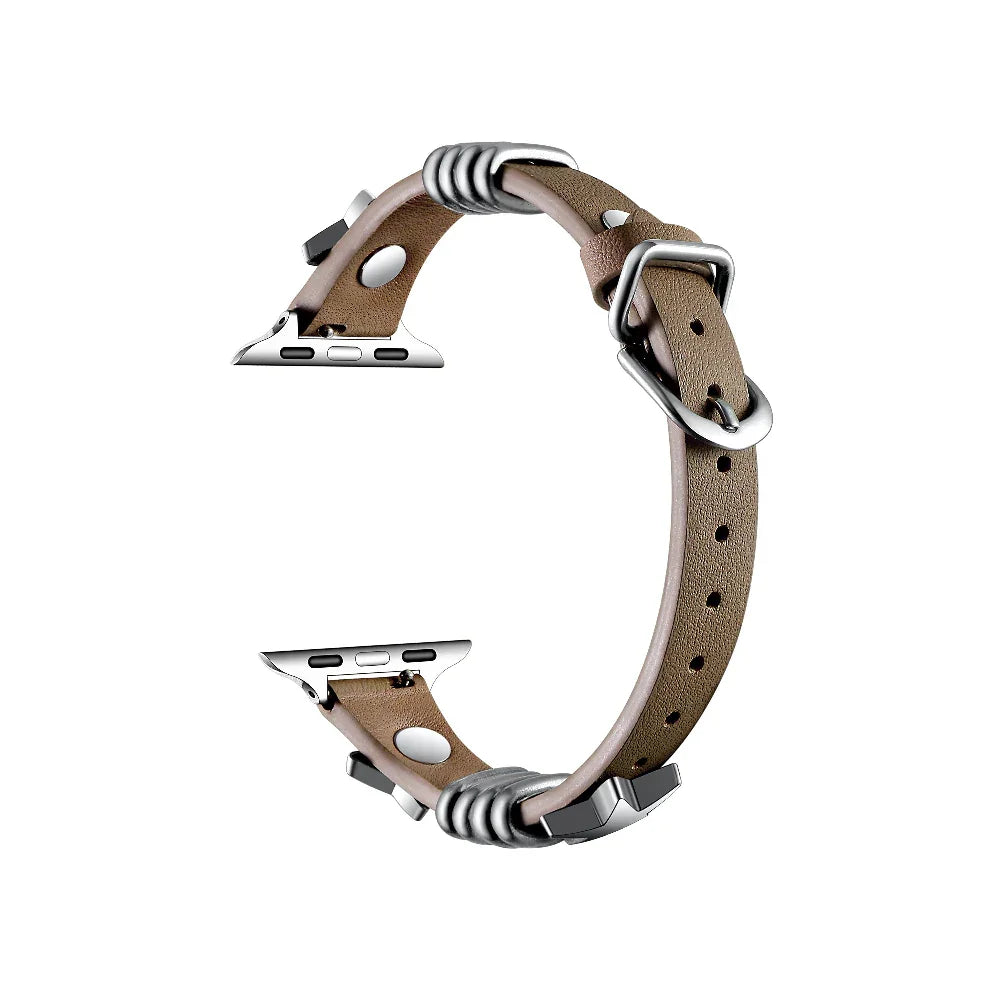 Austin Star Leather Band for Apple Watch® Buckle Closure 