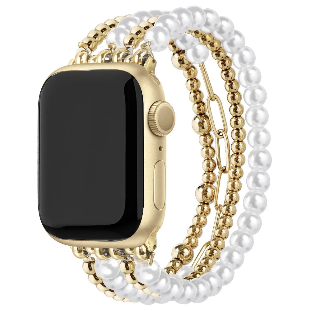 Penny Gold Beaded Apple Watch® Band by Posh Tech 