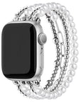 Penny Silver Beaded Apple Watch® Band by Posh Tech 