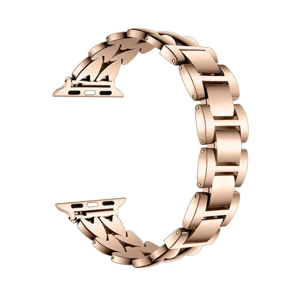 Crush Rose Gold Apple Watch® Band Close-Up of Polished Link