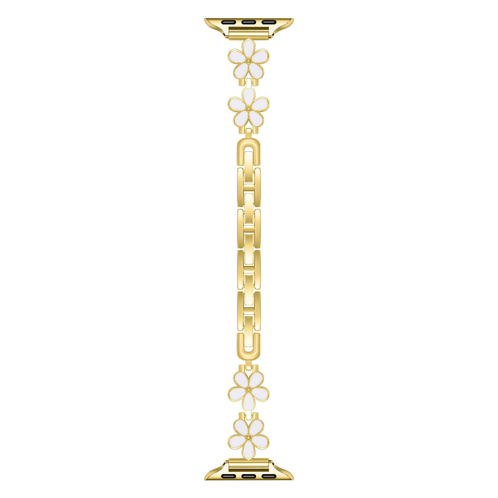 Daisy Metal Apple Watch® Band Clasp and Link Detail