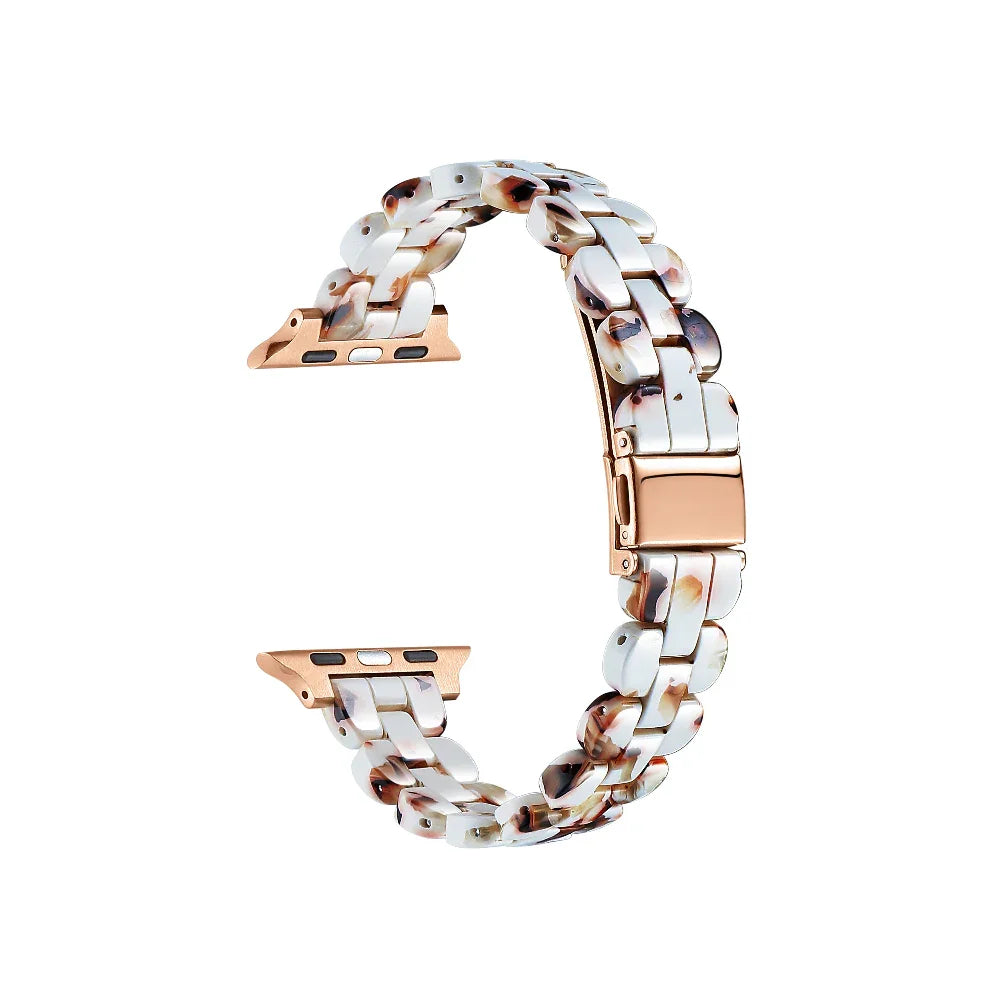 Ivory Tortoise Resin Apple Watch® Band with Closure