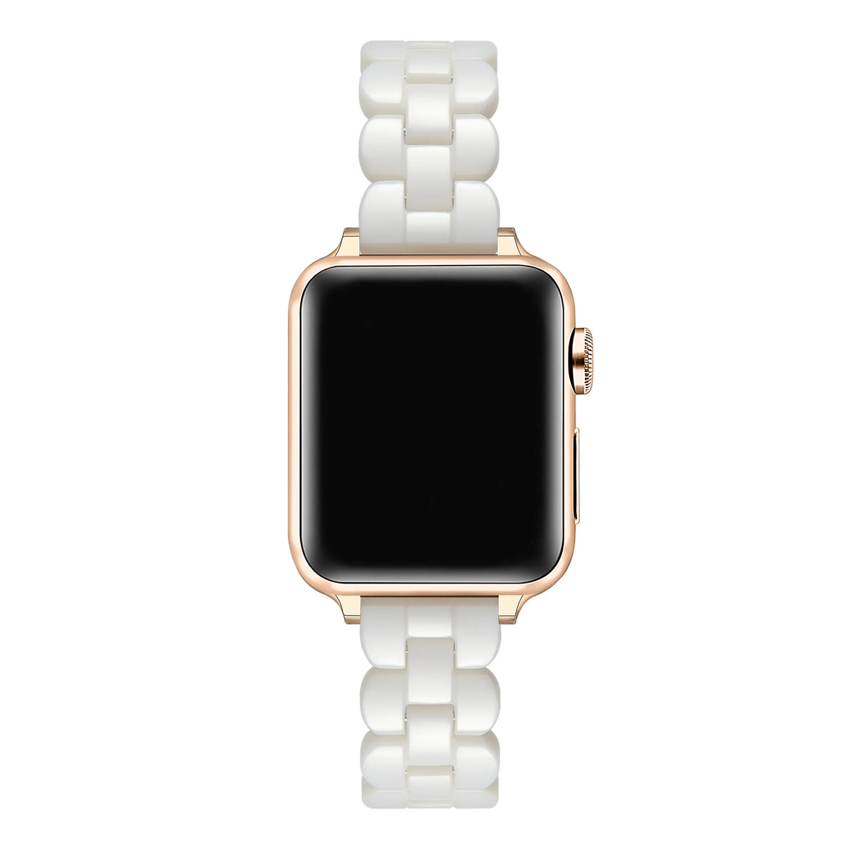 White Resin Apple Watch® Band on Wrist 